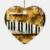 Gouden Toetsenbord Keramisch Ornament (Achterkant)