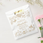 Gouden Toile De Jouy Bloemige Bruids Brunch Desser Bedankzakje (Gezegeld)