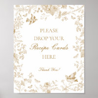 Gouden Toile De Jouy Bloemige Recept Delen Bruids-