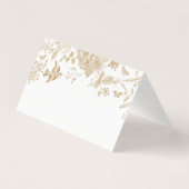 Gouden Toile De Jouy Floral Place Card Tafeldecor Kaart (Achterkant)