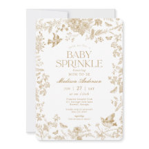 Gouden Toile De Jouy Franse Bloem Baby Shower