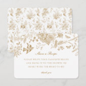 Gouden Toile U deelt een uitnodiging voor een rece Informatiekaartje (Voorkant / Achterkant)