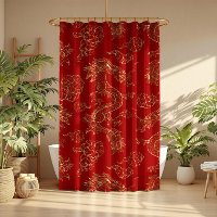 Gouden Tone Chinese Draak en Rood