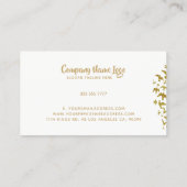 Gouden Tonen Vliegende Vogels Inspirerend Design Visitekaartje (Achterkant)