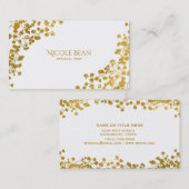 Gouden Toon Baby's adem Wit Elegant Bloemen Visitekaartje (Voorkant / Achterkant)