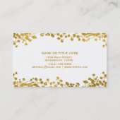 Gouden Toon Baby's adem Wit Elegant Bloemen Visitekaartje (Achterkant)