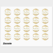 Gouden Toon Baby's adem wit Elegante gunst Ronde Sticker (Vel)
