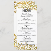 Gouden Toon Baby's Breath White Elegant Menu Kaart (Voorkant / Achterkant)