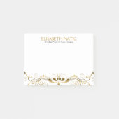 Gouden Toon bloemenkant Post-it® Notes (Voorkant)