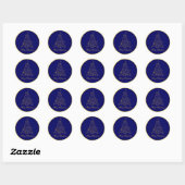 Gouden Toon gestileerde kerstboom Stickers (Vel)