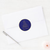 Gouden Toon gestileerde kerstboom Stickers (Envelop)