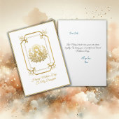 Gouden Toon Maagd Maria met Kind Moederdag Kaart