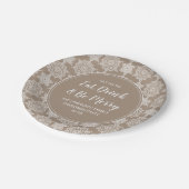 Gouden Toon Sneeuwvlok Eet Drink Kerstfeest Papieren Bordje (Gekanteld)