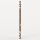 Gouden Toon Sneeuwvlokken Kerstmis Monogram Case-Mate iPhone Case (Achterkant/rechts)