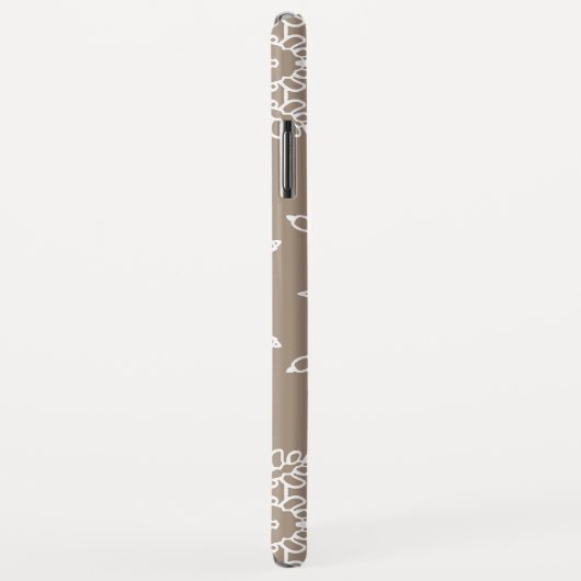 Gouden Toon Sneeuwvlokken Kerstmis Monogram Case-Mate iPhone Case (Achterkant/rechts)