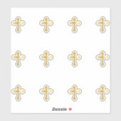 Gouden Toon Trinity Cross Sticker (Vel)