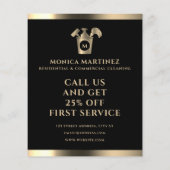 Gouden Toon zwart met logo Flyer (Achterkant)