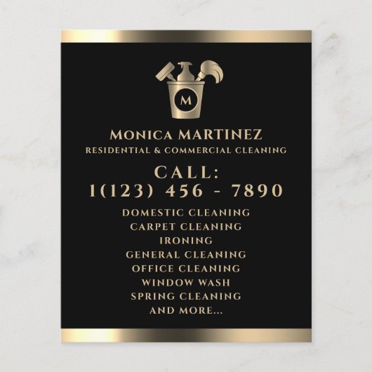 Gouden Toon zwart met logo Flyer (Voorkant)