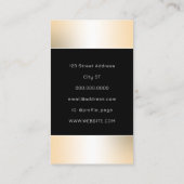 Gouden toon zwart visitekaartje (Achterkant)