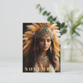 *~* Gouden Topaas AP53 NOVEMBER Geboortesteen Citr Briefkaart (Staand voorkant)