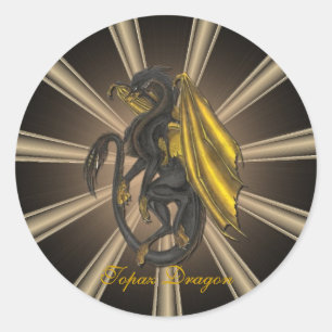 Gouden Topaz Dragon Stickers