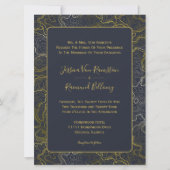 Gouden Topografie Bruiloft Kaart (Voorkant)