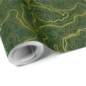 Gouden Topografie Inpakpapier (Rol Hoek)