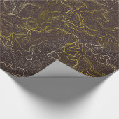 Gouden Topografie Inpakpapier (Hoek)