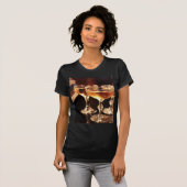 gouden topton voor champagne t-shirt (Voorkant volledig)