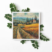 Gouden Toscaanse wilde bloem platteland landschap