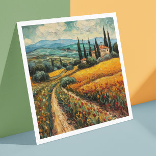 Gouden Toscaanse wilde bloem platteland landschap