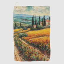 Gouden Toscaanse wilde bloem platteland landschap