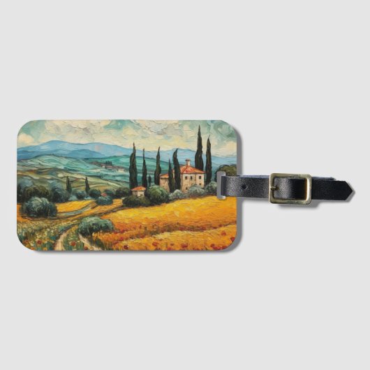 Gouden Toscane Dromen Bagagelabel (Voorkant (horizontaal))