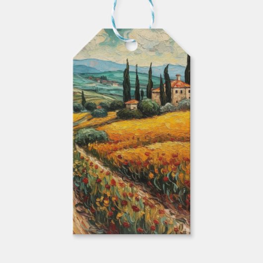 Gouden Toscane Dromen Cadeaulabel (Voorkant)