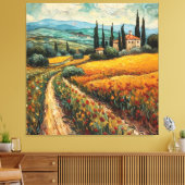 Gouden Toscane Dromen Canvas Afdruk (Insitu (Woonkamer))