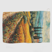 Gouden Toscane Dromen Golfhanddoek (Horizontaal)