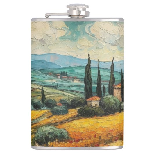 Gouden Toscane Dromen Heupfles (Voorkant)