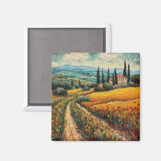 Gouden Toscane Dromen Magneet (Voorkant / Achterkant)