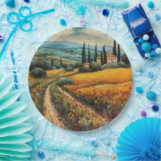 Gouden Toscane Dromen Papieren Bordje (Feest)