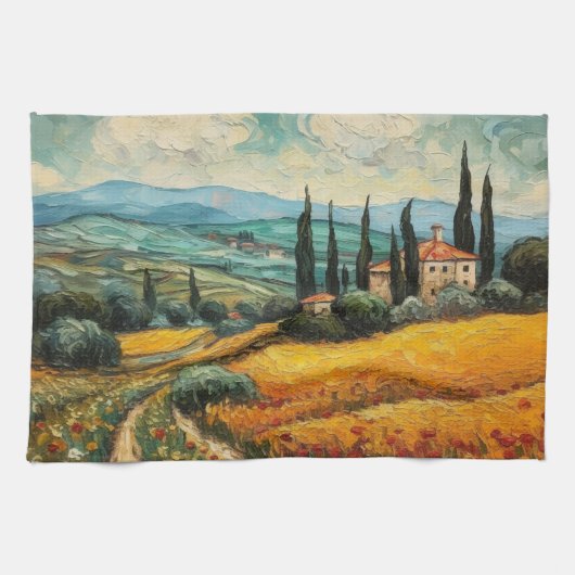 Gouden Toscane Dromen Theedoek (Horizontaal)