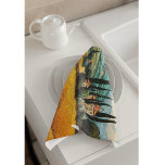 Gouden Toscane Dromen Theedoek<br><div class="desc">Breng de warmte van Toscane in uw keuken met deze Gouden Toscaanse Dromen Keuken Handdoek, met een prachtig geschilderd landschap van glooiende wijngaarden, gouden heuvels en cipressen. Geïnspireerd door impressionistische penseelstreken, combineert deze handdoek artisticiteit met dagelijkse functionaliteit, waardoor het drogen van gerechten en het decoreren van de keuken even mooi...</div>