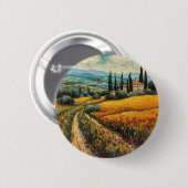 Gouden Toscane Dromen Vakantie Ronde Button 5,7 Cm (Voorkant /achterkant)