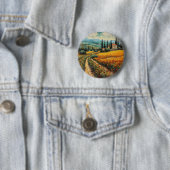 Gouden Toscane Dromen Vakantie Ronde Button 5,7 Cm (In situ)