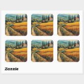 Gouden Toscane Dromen Vierkante Sticker (Vel)