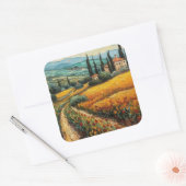 Gouden Toscane Dromen Vierkante Sticker (Envelop)