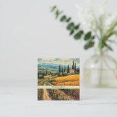 Gouden Toscane Dromen Vierkante Visitekaartje (Staand voorkant)