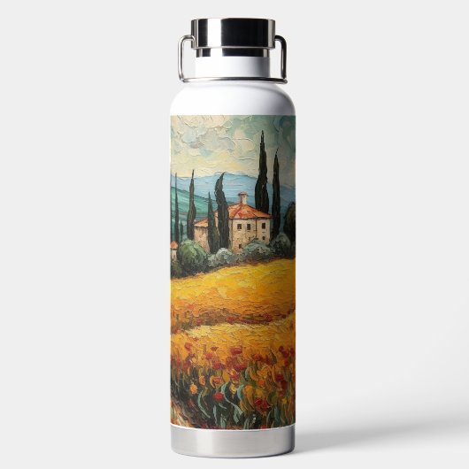 Gouden Toscane Dromen Waterfles (Achterkant)