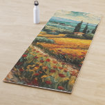 Gouden Toscane Dromen Yogamat<br><div class="desc">Breng rust, inspiratie en een vleugje Toscane naar je praktijk met deze Golden Toscane Dreams yogamat. Met een dromerig, schilderachtig landschap geïnspireerd op het Toscaanse platteland en de expressieve stijl van Van Gogh, verandert deze mat elk stuk en elke pose in een moment van artistieke reflectie. Met zacht goudgele heuvels...</div>