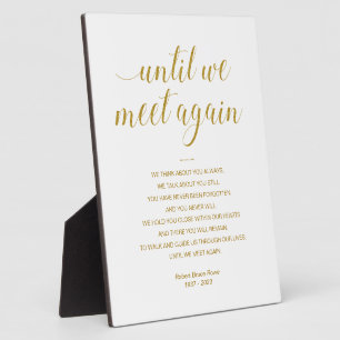 Gouden tot-we-weer-zien-herdenking-gedicht met naa fotoplaat