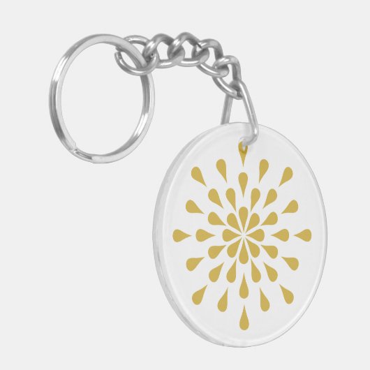 Gouden traandruppels sleutelhanger (Voorkant Links)